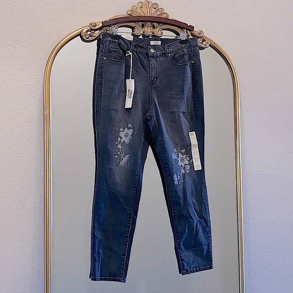 Vintage America Blues Gray Jeans Size 18WR - Picture 1 of 11